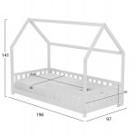 ΚΡΕΒΑΤΙ ΠΑΙΔΙΚΟ ΜΕ ΣΤΡΩΜΑ PHYLLIS HM21304 01 ΞΥΛΟ ΠΕΥΚΟΥ ΣΕ ΛΕΥΚΟ--ΣΤΡΩΜΑ 90x190εκ c507000