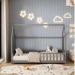 ΚΡΕΒΑΤΙ ΠΑΙΔΙΚΟ ΜΕ ΣΤΡΩΜΑ PHYLLIS HM21304 02 ΞΥΛΟ ΠΕΥΚΟΥ ΣΕ ΓΚΡΙ--ΣΤΡΩΜΑ 90x190εκ c507001