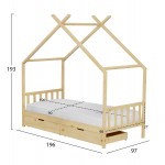 ΚΡΕΒΑΤΙ ΠΑΙΔΙΚΟ ΜΕ ΣΤΡΩΜΑ KLARICE HM21305 ΞΥΛΟ ΠΕΥΚΟΥ ΣΕ ΦΥΣΙΚΟ--ΣΤΡΩΜΑ 90x190εκ c507002