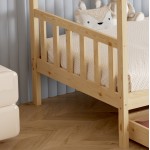 ΚΡΕΒΑΤΙ ΠΑΙΔΙΚΟ ΜΕ ΣΤΡΩΜΑ KLARICE HM21305 ΞΥΛΟ ΠΕΥΚΟΥ ΣΕ ΦΥΣΙΚΟ--ΣΤΡΩΜΑ 90x190εκ c507002