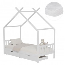 ΚΡΕΒΑΤΙ ΠΑΙΔΙΚΟ ΜΕ ΣΤΡΩΜΑ KLARICE HM21305 01 ΞΥΛΟ ΠΕΥΚΟΥ ΣΕ ΛΕΥΚΟ--ΣΤΡΩΜΑ 90x190εκ c507003