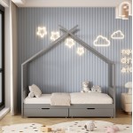 ΚΡΕΒΑΤΙ ΠΑΙΔΙΚΟ ΜΕ ΣΤΡΩΜΑ KLARICE HM21305 02 ΞΥΛΟ ΠΕΥΚΟΥ ΣΕ ΓΚΡΙ--ΣΤΡΩΜΑ 90x190εκ c507004