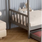 ΚΡΕΒΑΤΙ ΠΑΙΔΙΚΟ ΜΕ ΣΤΡΩΜΑ KLARICE HM21305 02 ΞΥΛΟ ΠΕΥΚΟΥ ΣΕ ΓΚΡΙ--ΣΤΡΩΜΑ 90x190εκ c507004