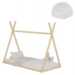 ΚΡΕΒΑΤΙ ΠΑΙΔΙΚΟ ΜΕ ΣΤΡΩΜΑ MUNK HM21306 ΞΥΛΟ ΠΕΥΚΟΥ ΣΕ ΦΥΣΙΚΟ--ΣΤΡΩΜΑ 90x190εκ c507005