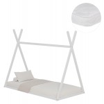 ΚΡΕΒΑΤΙ ΠΑΙΔΙΚΟ ΜΕ ΣΤΡΩΜΑ MUNK HM21306 01 ΞΥΛΟ ΠΕΥΚΟΥ ΣΕ ΛΕΥΚΟ--ΣΤΡΩΜΑ 90x190εκ c507006