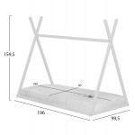 ΚΡΕΒΑΤΙ ΠΑΙΔΙΚΟ ΜΕ ΣΤΡΩΜΑ MUNK HM21306 01 ΞΥΛΟ ΠΕΥΚΟΥ ΣΕ ΛΕΥΚΟ--ΣΤΡΩΜΑ 90x190εκ c507006