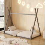 ΚΡΕΒΑΤΙ ΠΑΙΔΙΚΟ ΜΕ ΣΤΡΩΜΑ MUNK HM21306 02 ΞΥΛΟ ΠΕΥΚΟΥ ΣΕ ΓΚΡΙ--ΣΤΡΩΜΑ 90x190εκ c507007