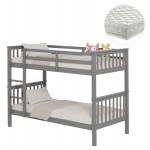 ΚΟΥΚΕΤΑ ΠΑΙΔΙΚΗ ΜΕ 2 ΣΤΡΩΜΑΤΑ LANTAI HM21307 02 ΞΥΛΟ ΠΕΥΚΟΥ ΓΚΡΙ--ΣΤΡΩΜΑΤΑ 90x190εκ c507010