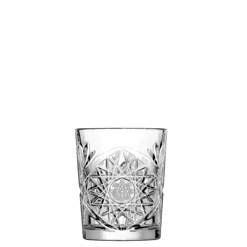 Ποτήρι Γυάλινο Σκαλιστό Χαμηλό 35 5cl φ8 9x10 7mm σειρά Hobstar Icon ONIS Σετ 12 c507021