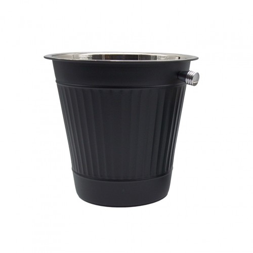 Σαμπανιέρα Inox Μαύρη φ21 5xΥ21cm σειρά Vertical Lines The Bars c507050