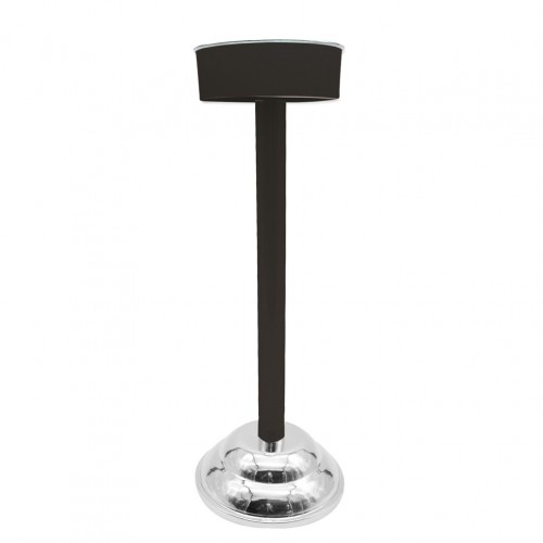 Βάση Σαμπανιέρας Inox Μαύρη 18 10 βαριά 3kg φ23xΥ63cm σειρά Vertical Lines The Bars c507052