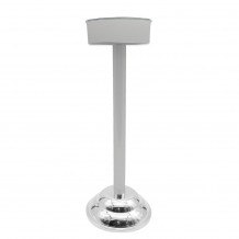 Βάση Σαμπανιέρας Inox Λευκη 18 10 βαριά 3kg φ23xΥ63cm σειρά Vertical Lines The Bars c507055