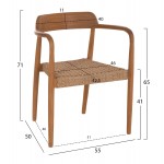 ΠΟΛΥΘΡΟΝΑ ΤΡΑΠΕΖΑΡΙΑΣ ROBBY HM18350 ΞΥΛΟ TEAK ΣΧΟΙΝΙ VIRO ΦΥΣΙΚΟ 55x50x71Υεκ c510867