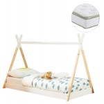 ΚΡΕΒΑΤΙ ΠΑΙΔΙΚΟ ΜΕ ΣΤΡΩΜΑ MUNK HM21308 ΞΥΛΟ ΠΕΥΚΟΥ ΦΥΣΙΚΟ-ΛΕΥΚΟ--ΣΤΡΩΜΑ 90x190εκ c510868