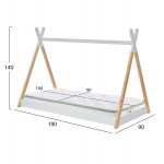 ΚΡΕΒΑΤΙ ΠΑΙΔΙΚΟ ΜΕ ΣΤΡΩΜΑ MUNK HM21308 ΞΥΛΟ ΠΕΥΚΟΥ ΦΥΣΙΚΟ-ΛΕΥΚΟ--ΣΤΡΩΜΑ 90x190εκ c510868