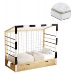 ΚΡΕΒΑΤΙ ΠΑΙΔΙΚΟ ΜΕ ΣΤΡΩΜΑ GOALIE HM21309 ΠΕΥΚΟ ΦΥΣΙΚΟ-ΛΕΥΚΟ-ΜΑΥΡΟ--ΣΤΡΩΜΑ 90x190εκ c510870