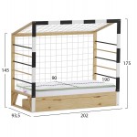 ΚΡΕΒΑΤΙ ΠΑΙΔΙΚΟ ΜΕ ΣΤΡΩΜΑ GOALIE HM21309 ΠΕΥΚΟ ΦΥΣΙΚΟ-ΛΕΥΚΟ-ΜΑΥΡΟ--ΣΤΡΩΜΑ 90x190εκ c510870
