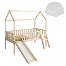 ΚΡΕΒΑΤΙ ΠΑΙΔΙΚΟ ΤΣΟΥΛΗΘΡΑ PHYLLIS HM21310 ΠΕΥΚΟ ΣΕ ΦΥΣΙΚΟ--ΜΕ ΣΤΡΩΜΑ 90x190εκ c510871