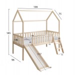 ΚΡΕΒΑΤΙ ΠΑΙΔΙΚΟ ΤΣΟΥΛΗΘΡΑ PHYLLIS HM21310 ΠΕΥΚΟ ΣΕ ΦΥΣΙΚΟ--ΜΕ ΣΤΡΩΜΑ 90x190εκ c510871