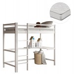 ΚΟΥΚΕΤΑ ΠΑΙΔΙΚΗ ΜΕ ΓΡΑΦΕΙΟ AKRON HM21311 01 ΞΥΛΟ ΠΕΥΚΟΥ ΛΕΥΚΟ--ME ΣΤΡΩΜΑ 90x190εκ c510874