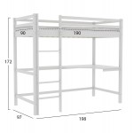 ΚΟΥΚΕΤΑ ΠΑΙΔΙΚΗ ΜΕ ΓΡΑΦΕΙΟ AKRON HM21311 01 ΞΥΛΟ ΠΕΥΚΟΥ ΛΕΥΚΟ--ME ΣΤΡΩΜΑ 90x190εκ c510874