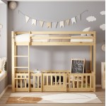 ΚΟΥΚΕΤΑ ΠΑΙΔΙΚΗ ΜΕ ΠΑΡΚΑΚΙ PLAYKID HM21312 ΞΥΛΟ ΠΕΥΚΟΥ ΦΥΣΙΚΟ--ME ΣΤΡΩΜΑ 90x190εκ c510875