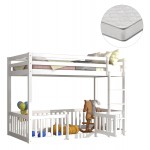ΚΟΥΚΕΤΑ ΠΑΙΔΙΚΗ ΜΕ ΠΑΡΚΑΚΙ PLAYKID HM21312 01 ΞΥΛΟ ΠΕΥΚΟΥ ΛΕΥΚΟ--ME ΣΤΡΩΜΑ 90x190εκ c510876
