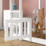 ΚΟΥΚΕΤΑ ΠΑΙΔΙΚΗ ΜΕ ΠΑΡΚΑΚΙ PLAYKID HM21312 01 ΞΥΛΟ ΠΕΥΚΟΥ ΛΕΥΚΟ--ME ΣΤΡΩΜΑ 90x190εκ c510876