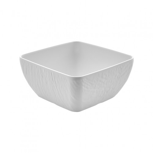 Μπωλ μελαμίνης τετράγωνο Λευκό ματ σαγρέ 8 25Lt 32x32xΥ14cm Σειρά Jumbo 940gr Σετ 4 c510883