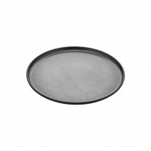 Πιάτο μελαμίνης ρηχό Step Μαύρο ματ φ28xΥ2cm 390gr Σετ 6 c510888