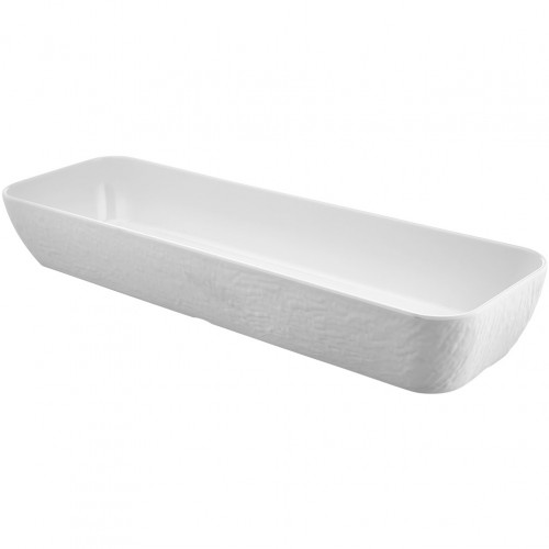 Μπωλ μελαμίνης ορθογώνιο Λευκό ματ σαγρέ 3 75Lt 52x16xΥ8cm Σειρά Jumbo 780gr Σετ 4 c510893