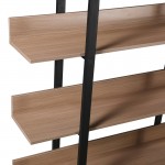 Βιβλιοθήκη Boderta pakoworld σε sonoma-μαύρη απόχρωση 120x30x190εκ c514688