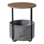 Βοηθητικό τραπέζι Fredami pakoworld sonoma Φ40x50εκ c514700