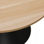 Τραπέζια σαλονιού Hemena pakoworld σετ 2τεμ σε μαύρη-φυσική απόχρωση c514704