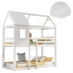 ΚΟΥΚΕΤΑ ΠΑΙΔΙΚΗ ΜΕ 2 ΣΤΡΩΜΑΤΑ HOOD HM21314 01 ΞΥΛΟ ΠΕΥΚΟΥ ΛΕΥΚΟ--ΣΤΡΩΜΑΤΑ 90x190εκ c514707