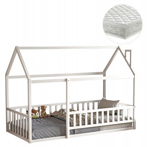 ΚΡΕΒΑΤΙ ΠΑΙΔΙΚΟ ΜΕ ΣΤΡΩΜΑ HOUSER HM21315 01 ΞΥΛΟ ΠΕΥΚΟΥ ΣΕ ΛΕΥΚΟ--ΣΤΡΩΜΑ 90x190εκ c514709