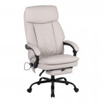 Καρέκλα γραφείου διευθυντή Sedici pakoworld με μηχανισμό massage- pu μπεζ-εκρού 72x63x115-123εκ c518516