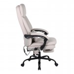 Καρέκλα γραφείου διευθυντή Sedici pakoworld με μηχανισμό massage- pu μπεζ-εκρού 72x63x115-123εκ c518516