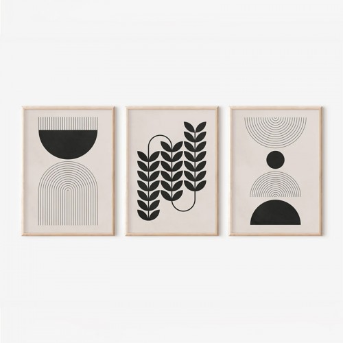 Πίνακας Vanta pakoworld τρίπτυχος με ψηφιακή εκτύπωση και πλαίσιο 33x1 5x48εκ c518518