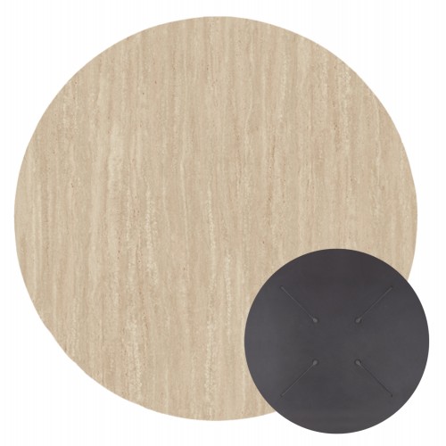 ΕΠΙΦΑΝΕΙΑ ΤΡΑΠΕΖΙΟΥ HPL ΣΤΡΟΓΓΥΛΗ HM5841 35 TRAVERTINE Φ60εκ c518593