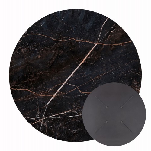 ΕΠΙΦΑΝΕΙΑ ΤΡΑΠΕΖΙΟΥ HPL ΣΤΡΟΓΓΥΛΗ HM5841 34 BLACK MARBLE Φ60εκ c518595