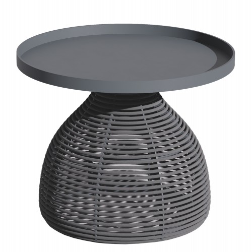 ΒΟΗΘΗΤΙΚΟ ΤΡΑΠΕΖΑΚΙ ΣΤΡΟΓΓΥΛΟ DRISCOLL HM6477 01 ΓΚΡΙ ΑΛΟΥΜΙΝΙΟ ΣΧΟΙΝΙ Φ55x45Υεκ c526229