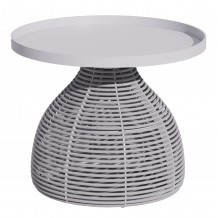 ΒΟΗΘΗΤΙΚΟ ΤΡΑΠΕΖΑΚΙ ΣΤΡΟΓΓΥΛΟ DRISCOLL HM6477 02 ΚΡΕΜ ΑΛΟΥΜΙΝΙΟ-ΑΝΟΙΧΤΟ ΓΚΡΙ ΣΧΟΙΝΙ Φ55x45Υ c526230