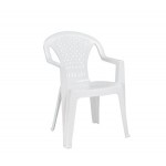Fino Πολυθρόνα Τραπεζαρίας Κήπου Βεράντας PP Άσπρο Στοιβαζόμενη c530063
