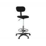 Σκαμπό Reception Ταμείου με Πλάτη Ύφασμα Μαύρο Ρύθμιση Ύψους Περιστρεφόμενο c530077