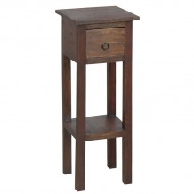 Tavolino CLASSIC Τραπεζάκι Βοηθητικό H 65cm 1 Συρτάρι Ξύλο Sheesham Καρυδί c530104