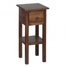 Tavolino CLASSIC Τραπεζάκι Βοηθητικό H 55cm 1 Συρτάρι Ξύλο Sheesham Καρυδί c530105