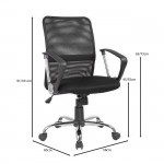 Πολυθρόνα Γραφείου Mesh Μαύρο c530142