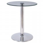 Baia Βοηθητικό Τραπεζάκι Σαλονιού Καθιστικού Χρώμιο Γυαλί Clear c530145