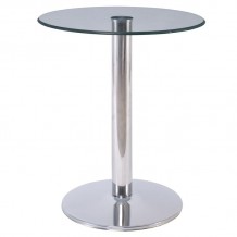 Baia Βοηθητικό Τραπεζάκι Σαλονιού Καθιστικού Χρώμιο Γυαλί Clear c530145